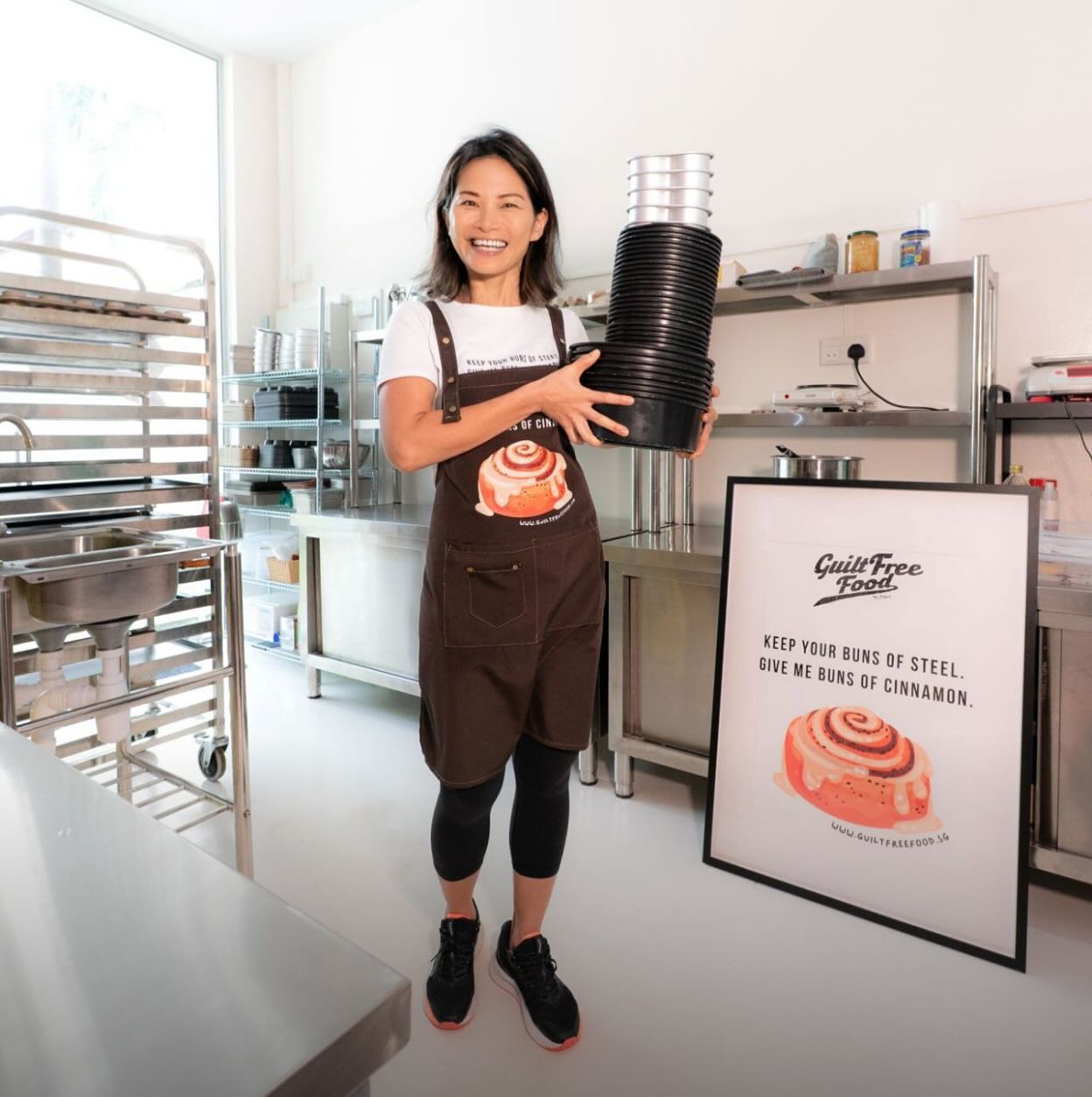 Photo of Joyce, GFF founder in the kitchen