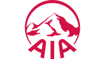 Red logo with mountain and 'AIA' text on a green background