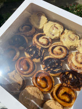 Load image into Gallery viewer, Cinnamon Rolls Party Platter (20 or 24 reduced sugar mini rolls in 5 best-selling flavors)
