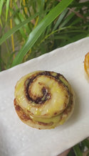Load and play video in Gallery viewer, Egg-Free Truly guilt-free ZERO calorie sugar cinnamon rolls (Lemon Glaze, Peanut Butter, Butterscotch, Cream Cheese)
